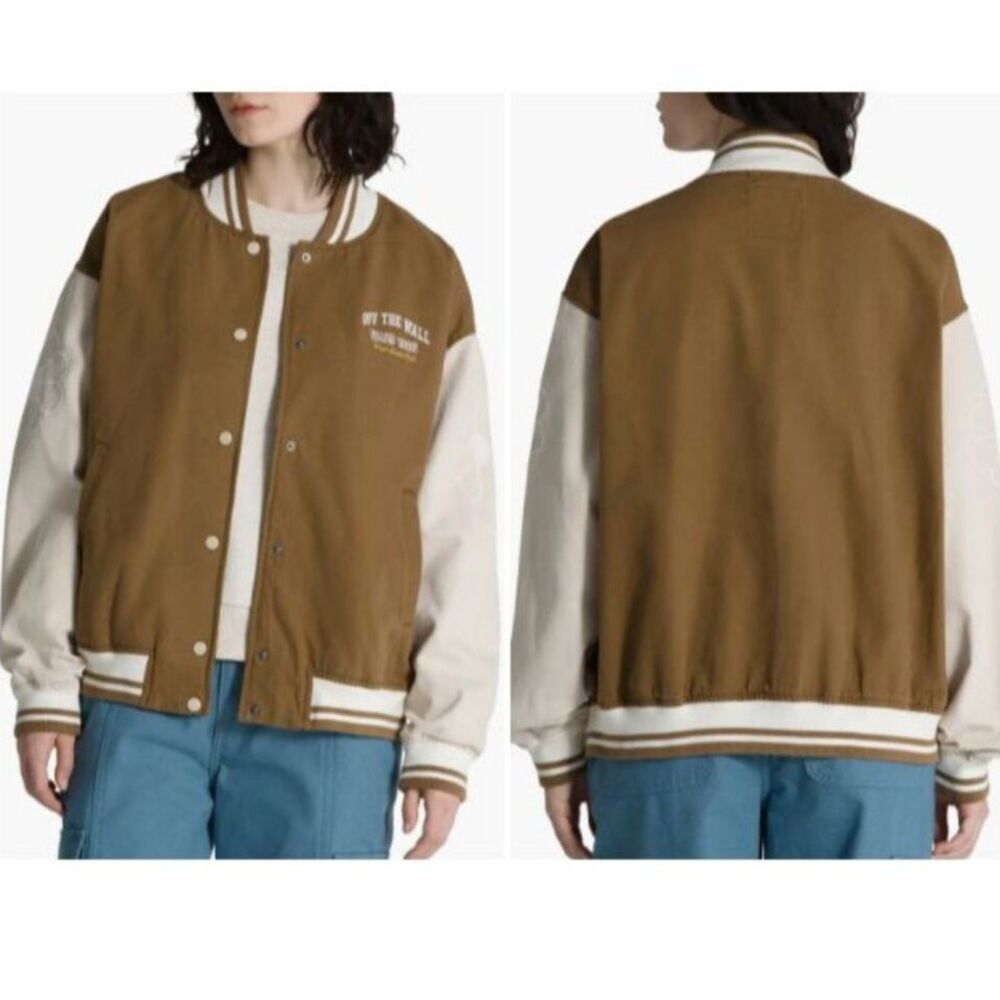 Vans 1966 Off The Wall Bomber Jacket Women's Retro Canvas Music Lover Club